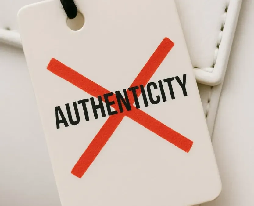 An authentic bag: not everything with a label is real