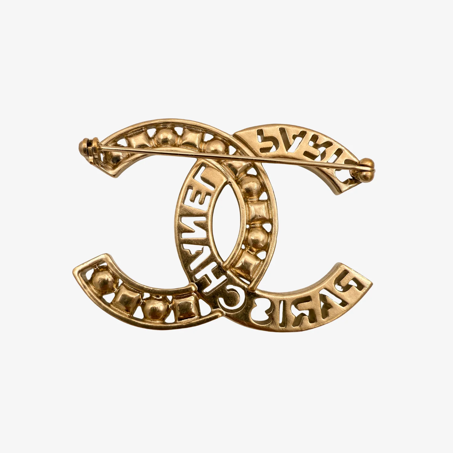 Chanel Large Gold CC Brooch with Pearls (2020) - Image 6