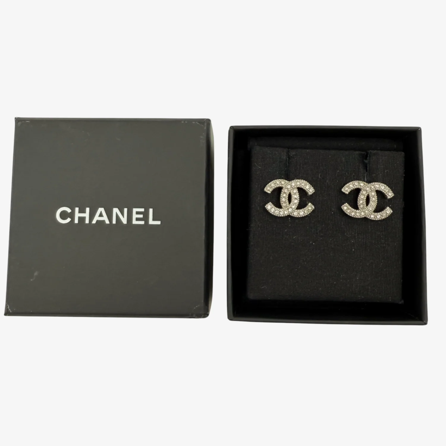 Chanel CC Crystal Stud Earrings (2020) - Image 4