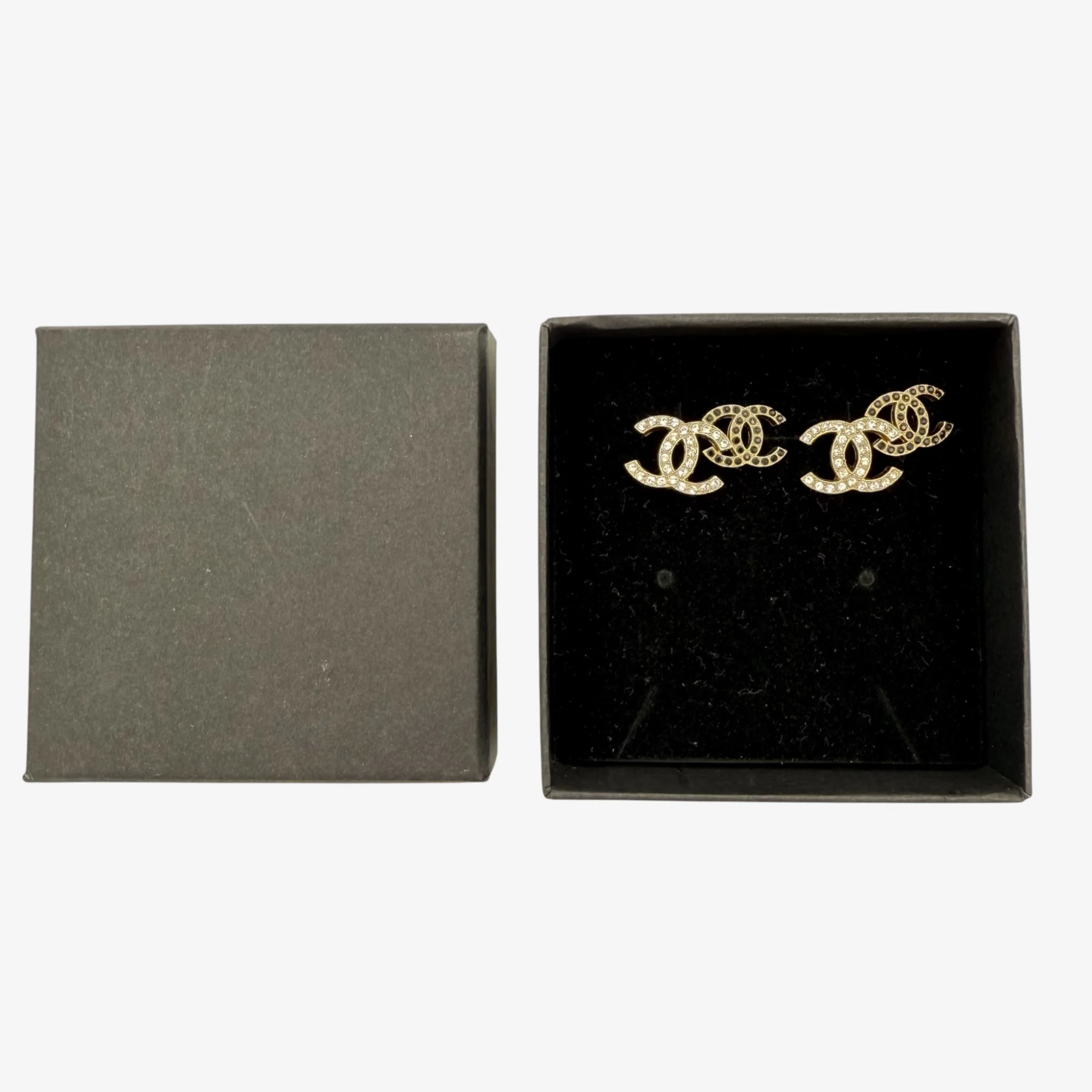 Chanel Double CC Crystal Earrings (2022) - Image 3