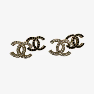 Chanel Double CC Crystal Earrings (2022)