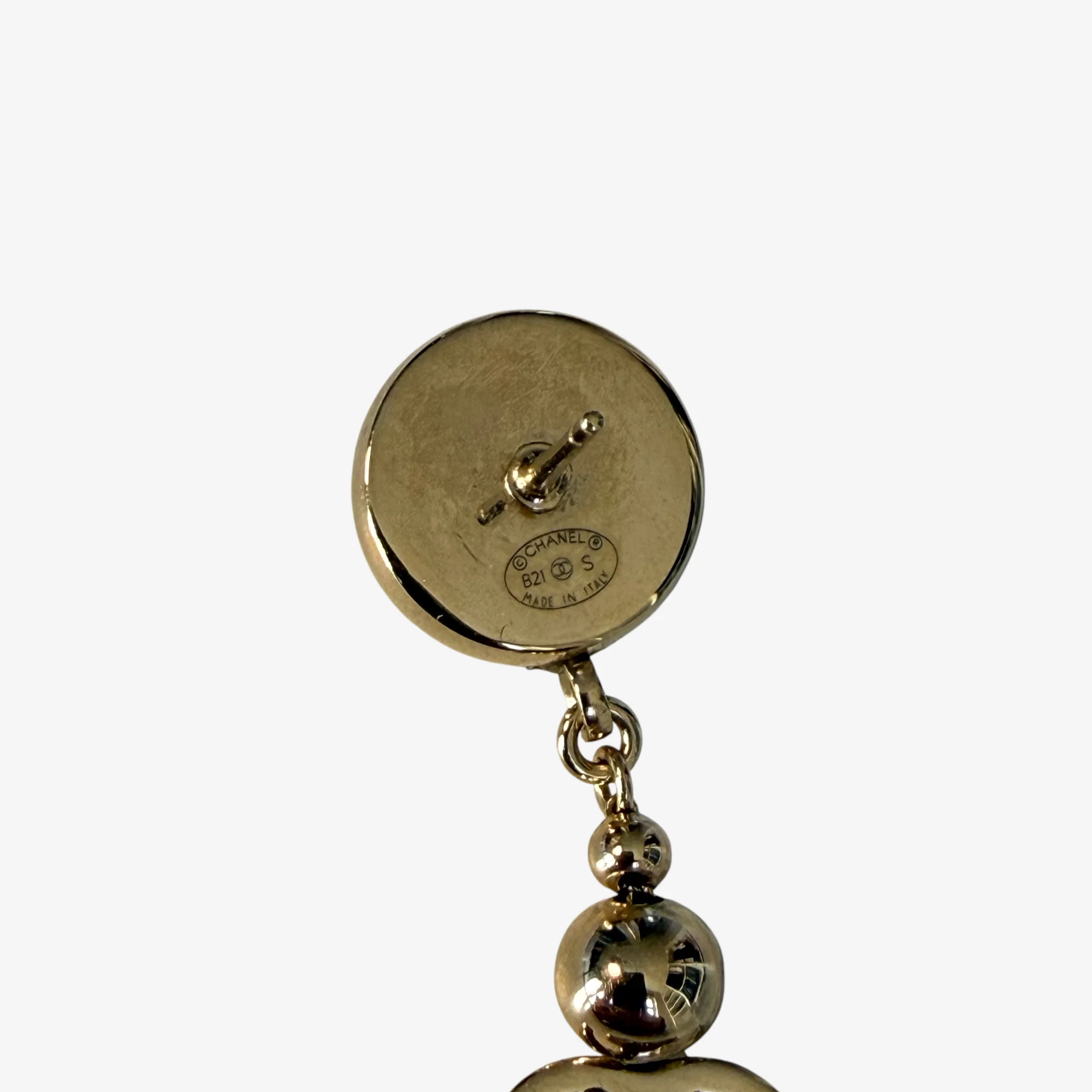 Chanel Gold CC Drop Earrings (2021) - Image 4