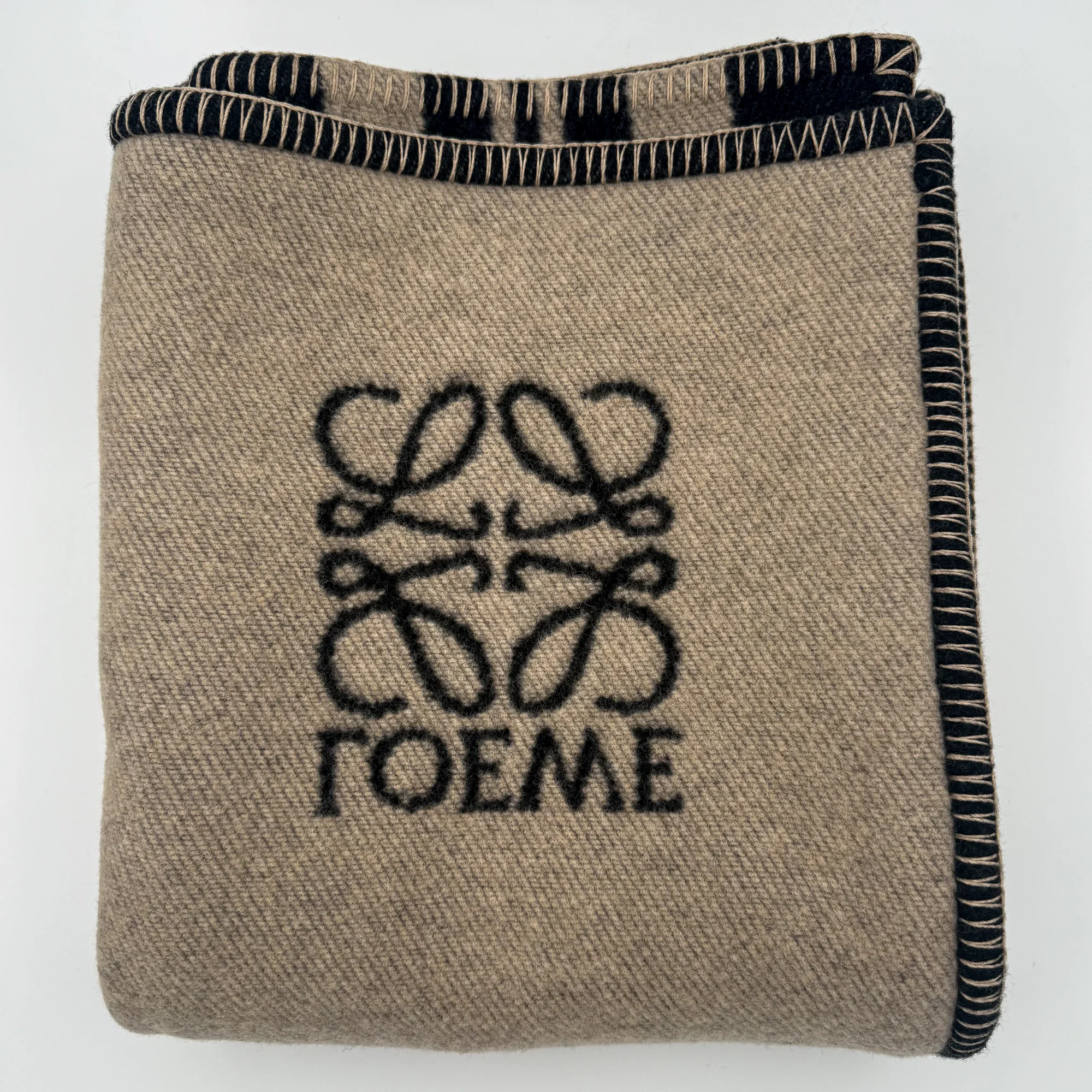 Loewe wool blanket with logo - Afbeelding 3