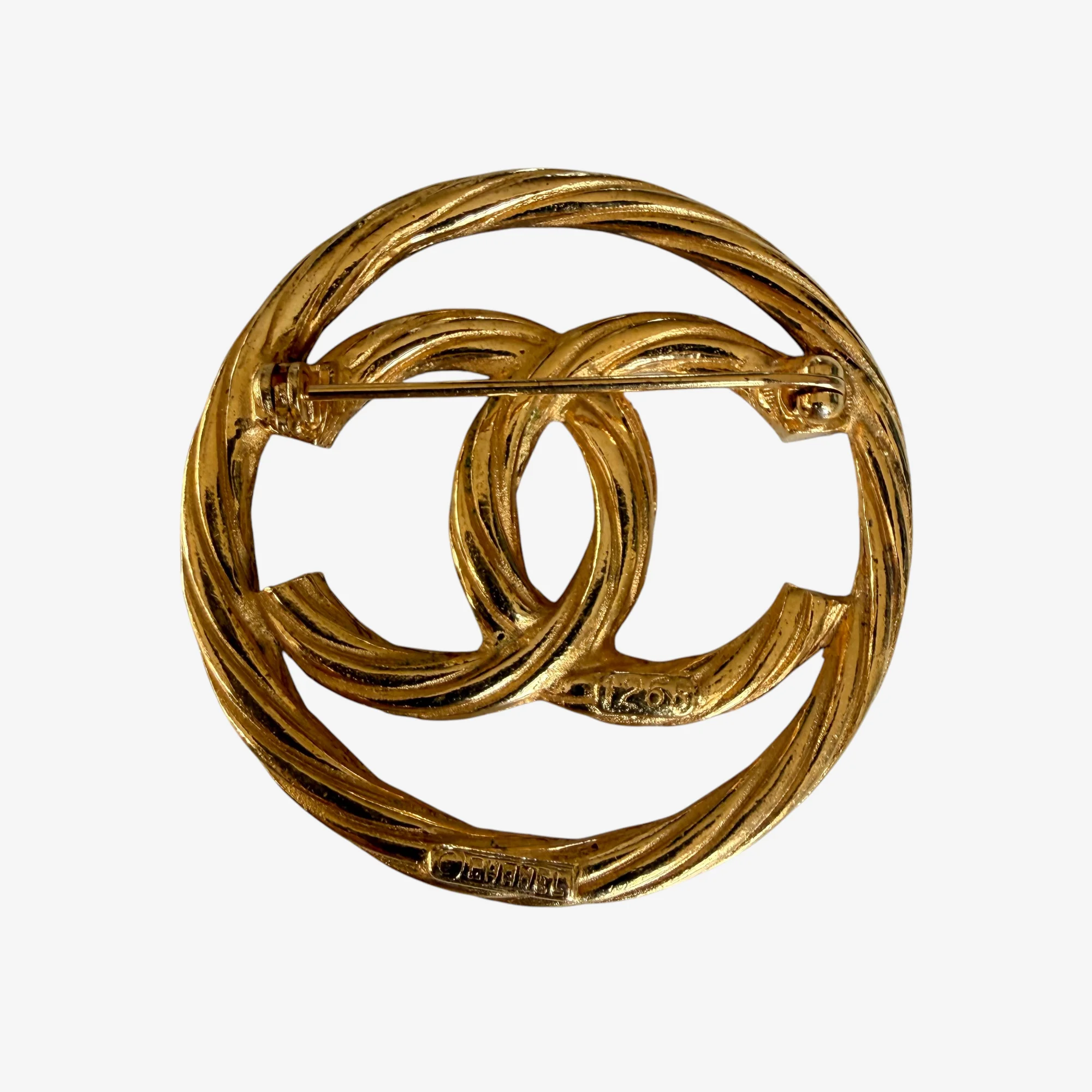 Chanel Coco Mark Vintage Brooch Gold- Plated - Image 5