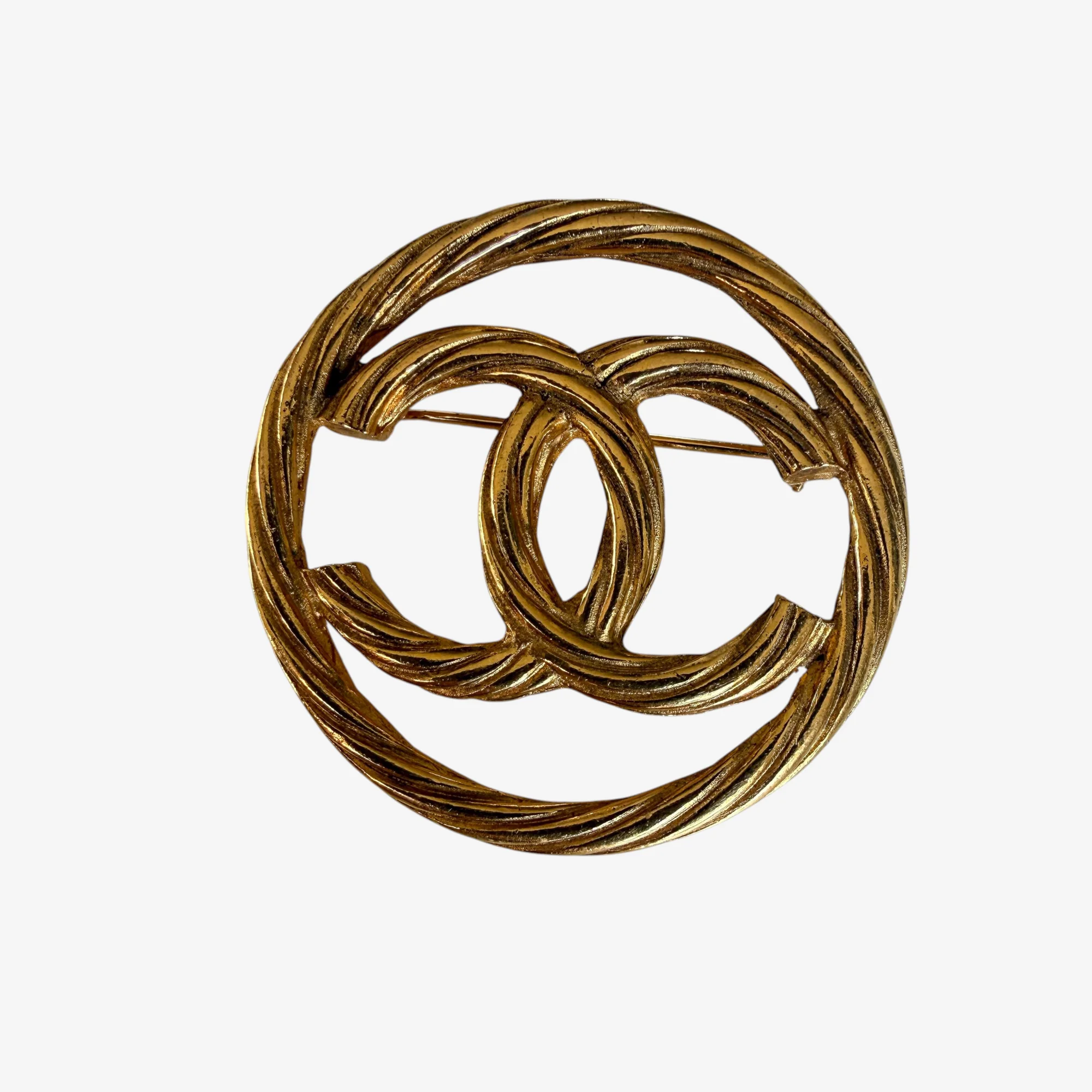 Chanel Coco Mark Vintage Brooch Gold- Plated