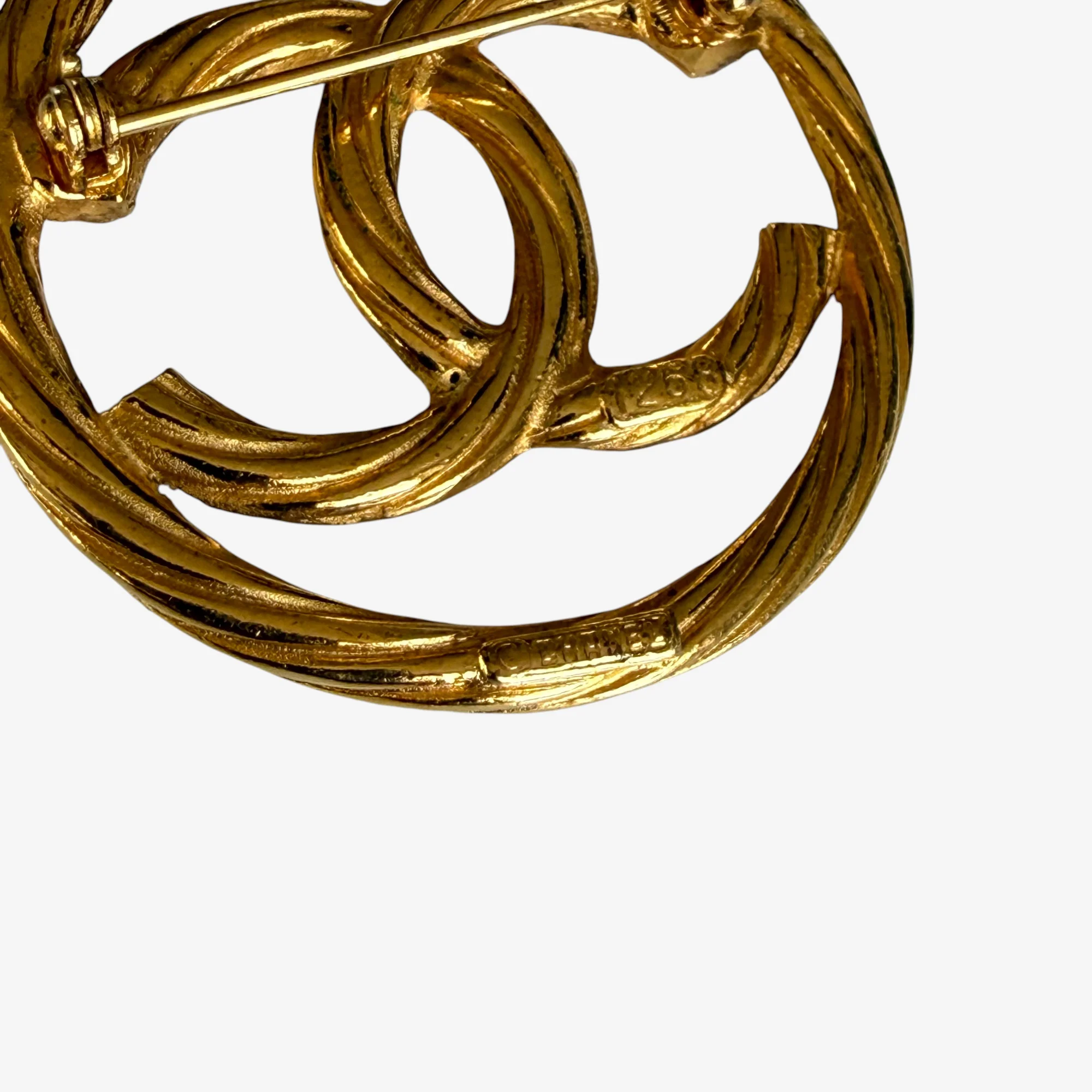 Chanel Coco Mark Vintage Brooch Gold- Plated - Image 3
