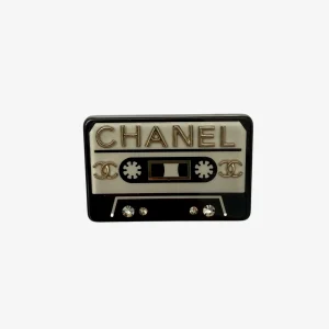 Chanel Casette Tape CC Brooch- Resin& Strass (2020)