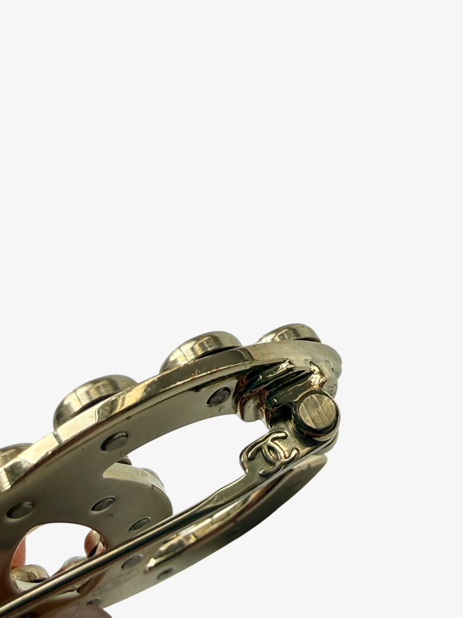 Chanel Gold CC Brooch Strass (2021) - Image 7