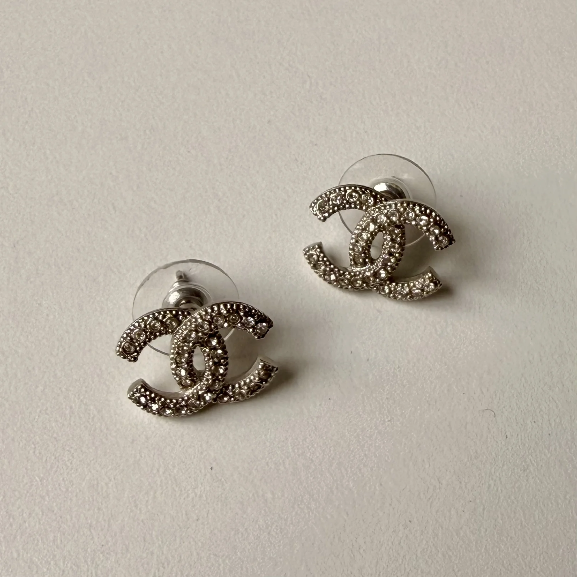 Chanel CC Crystal Stud Earrings (2020) - Image 2