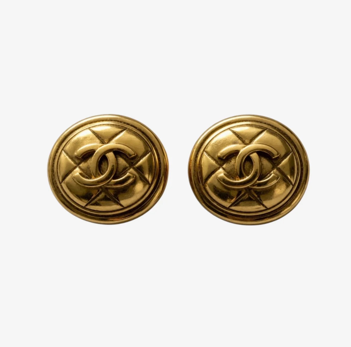 Chanel Vintage Gold-Plated Coco Mark Earrings - Image 3