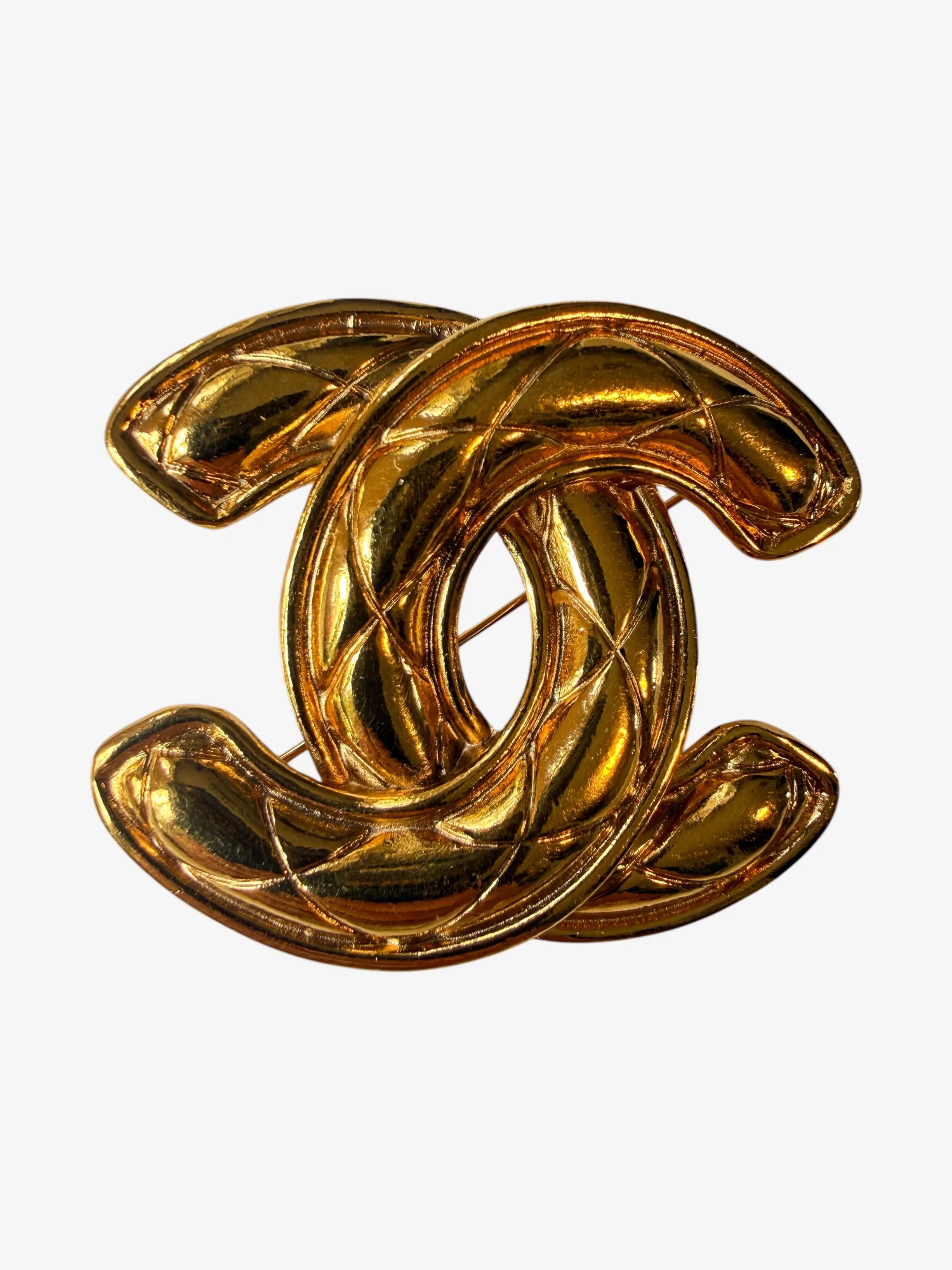 Chanel Large CC Matelassé Brooch (1988-1989) - Image 2