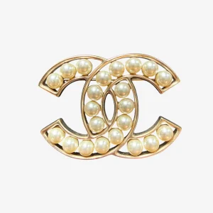 Chanel Large CC Pearl Brooch (2017)