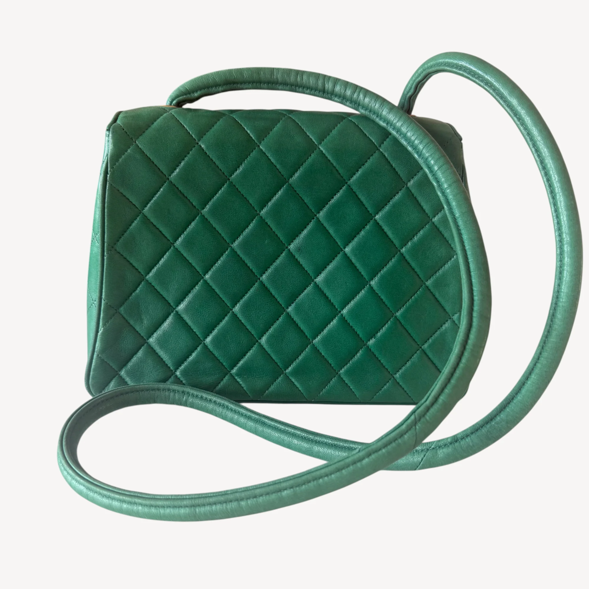 Chanel Green Quilted Shoulder Bag (1991-1994) - Image 4
