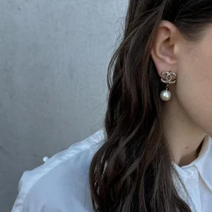 Chanel CC Pearl Drop Earrings (2013)
