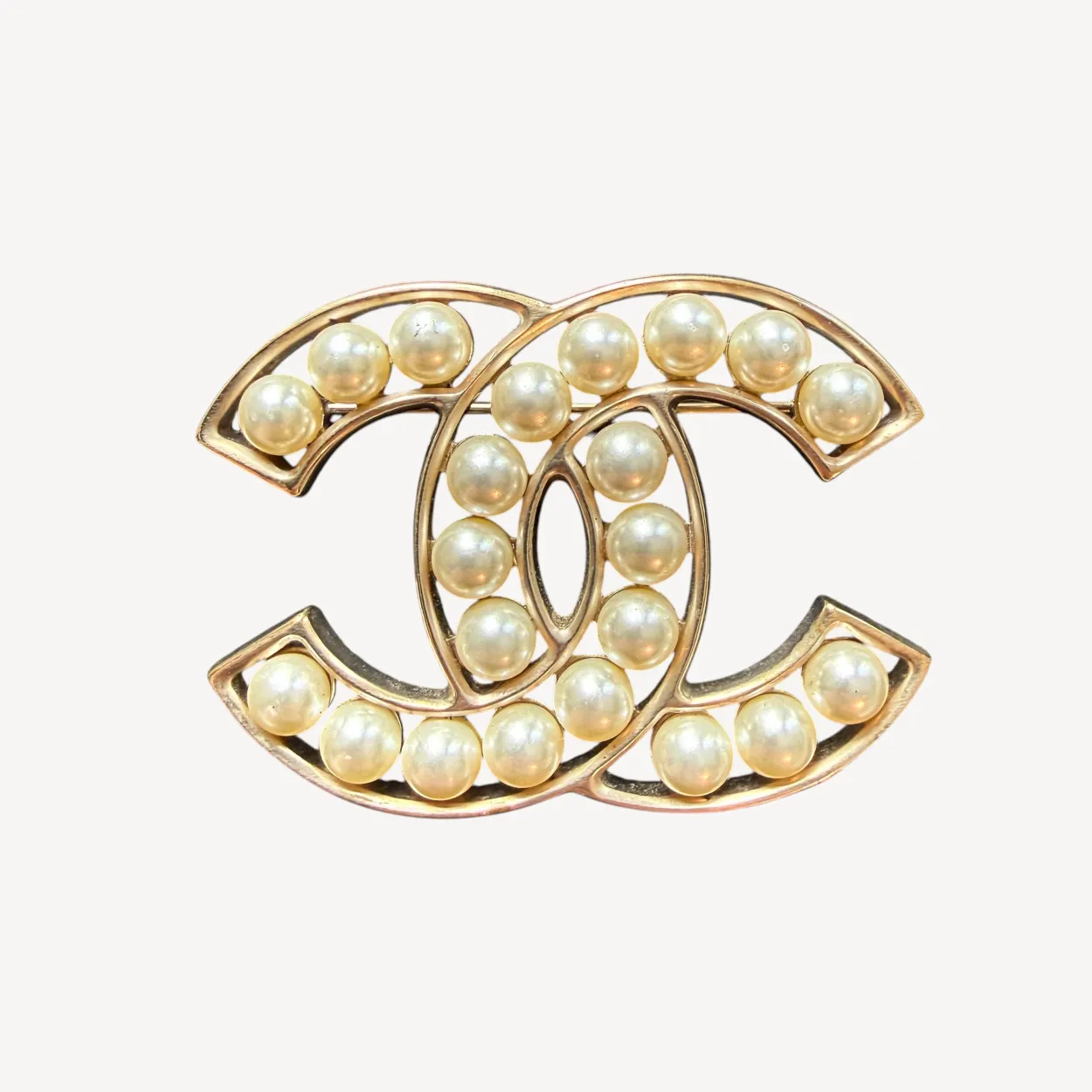 Chanel Large CC Pearl Brooch (2017)