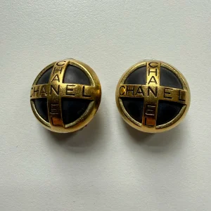 Chanel Vintage Round Logo Earrings (1994)