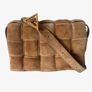 Bottega Veneta Padded Cassette- Camel Suede