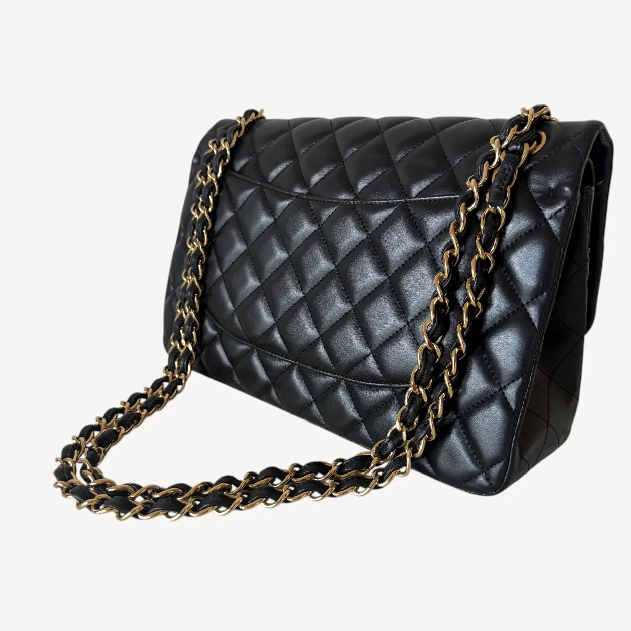 Chanel Jumbo Double Flap Lambskin Bag - Image 5